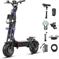 T90 Pro Electric Scooter for Adults, 10000W Dual Motor, 68 MPH Max Speed, 72V Removable Battery, 14" Off-Road Tires 800lbs Max Load, Music Light, Waterproof, 65 Mile Range, Fast E-Scooter🔥