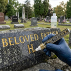 🐦Golden Tombstone Marker Pen for Restoring Faded Grave Inscriptions🔥