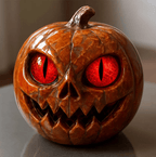 🏆Flash Sale 60% OFF - 🎃👻Halloween Pumpkin Decorations-Handmade Red-Eyed Pumpkin F'igurine🔥