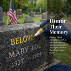 🐦Golden Tombstone Marker Pen for Restoring Faded Grave Inscriptions🔥