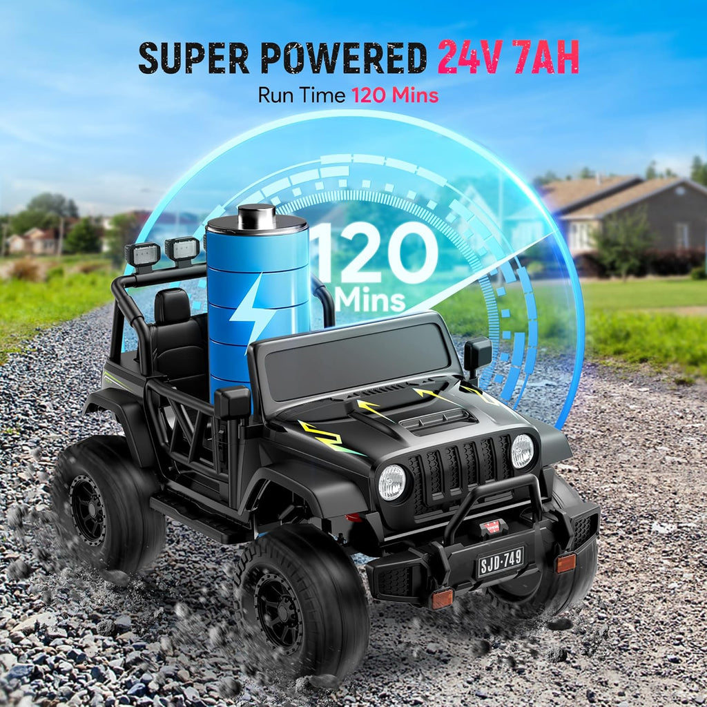 Ride on Truck Car 2 Seater Ride Kids Electric Car - 7Ah Large Battery Kids Electric Vehicles with Remote Control🔥