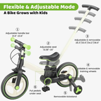 6-in-1 Toddler Bike & Stroller | Foldable Push Bike w/Training Wheels🔥