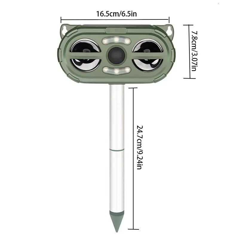 Solar-Powered Animal Repeller, Deer Repellent Devices, Waterproof Ultrasonic Pest Repellent🔥