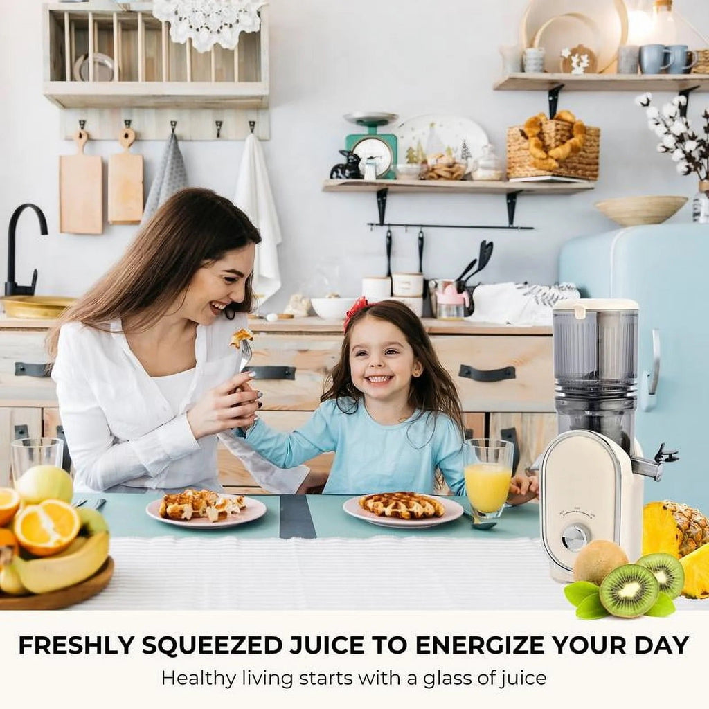 Cold Press Juicer, 300W, 5.3" Large Feed Chute, 1.5L Capacity, Automatic Feeding, High Yield, Easy to Clean, Ideal for Whole Fruits & Vegetables🔥