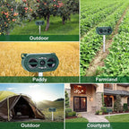 Solar-Powered Animal Repeller, Deer Repellent Devices, Waterproof Ultrasonic Pest Repellent🔥