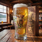 🍺🐮 Raise a Toast to 2026 — Limited Edition Highland Cow Glass!🔥