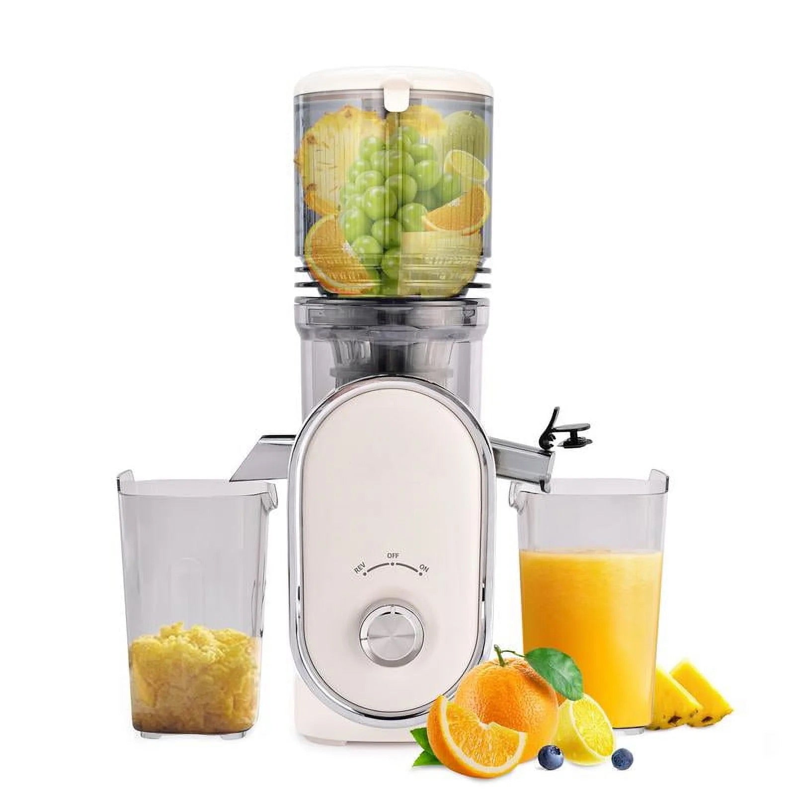 Cold Press Juicer, 300W, 5.3" Large Feed Chute, 1.5L Capacity, Automatic Feeding, High Yield, Easy to Clean, Ideal for Whole Fruits & Vegetables🔥