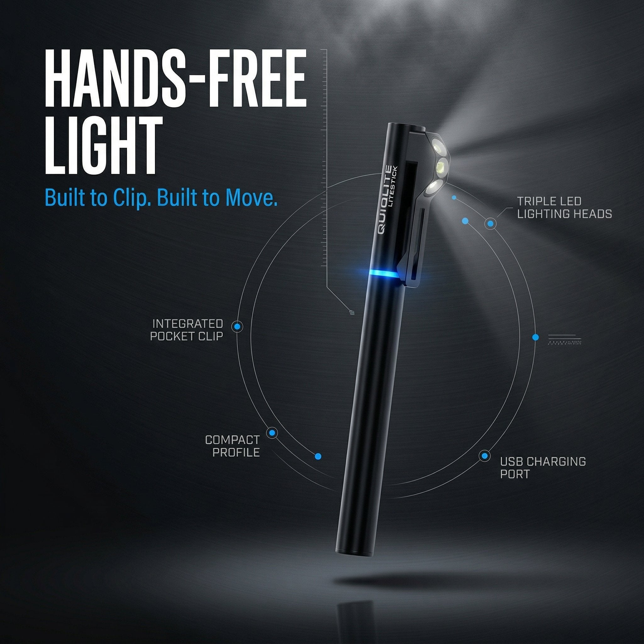 💡 QuiqLite LiteStick – Ultimate Hands-Free Wearable Safety Light🔥
